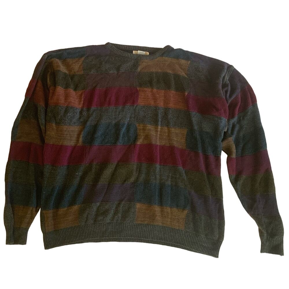 Vintage Gianfranco Ruffini Italy color block sweater